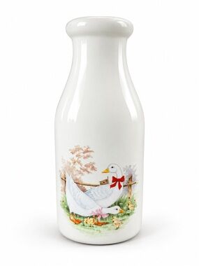 Vintage RSK Ceramic Goose Milk Bottle Vase Farmhouse Cottage Decor
